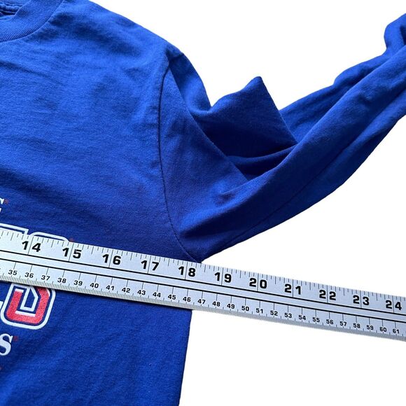 Majestic Philadelphia Phillies World Series T-Shirt Men's Small Long Sleeve Blue - Picture 6 of 8